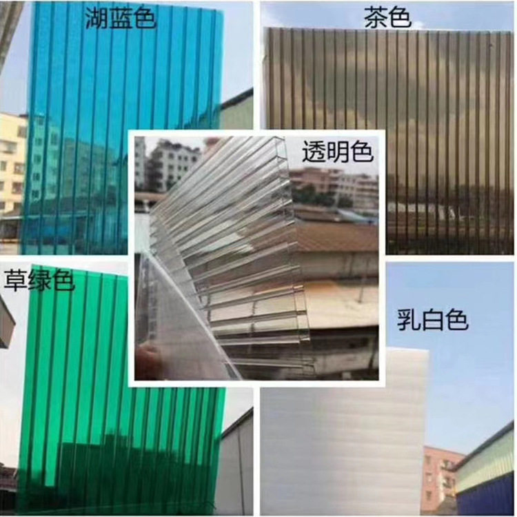 pc阳光板透明空心双层雨棚耐力板中空大棚温室四层蜂窝隔断采光板