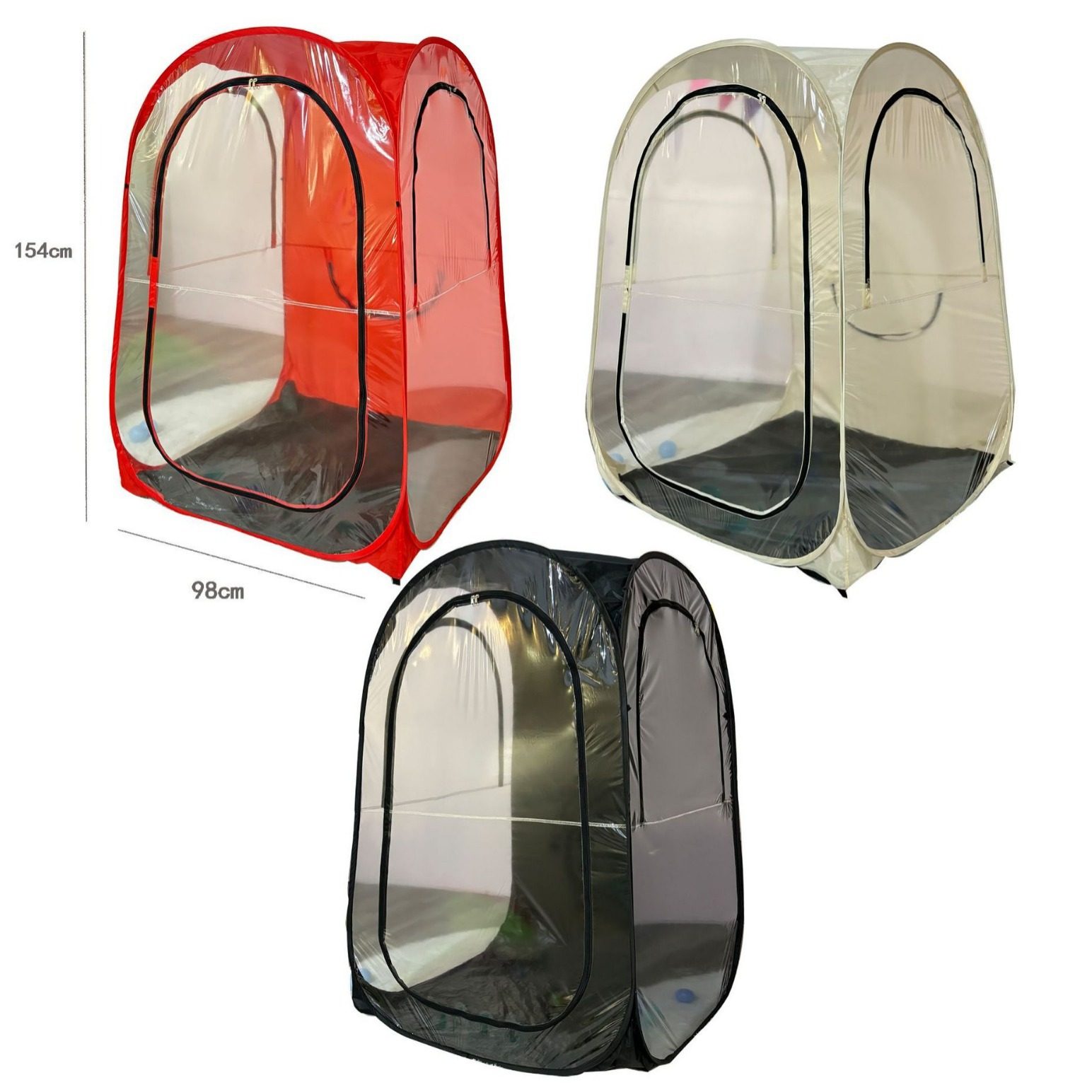 户外钓鱼帐篷批发跨境防蚊虫单人露营免安装便携折叠PVC透明帐篷