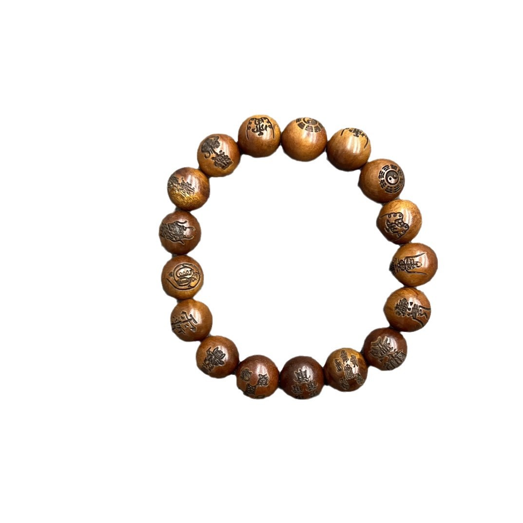 Thunderstruck Jujube Wood Bracelet Sutra Mala | Natural Evil Warding Talisman, Spiritual Practice Tool