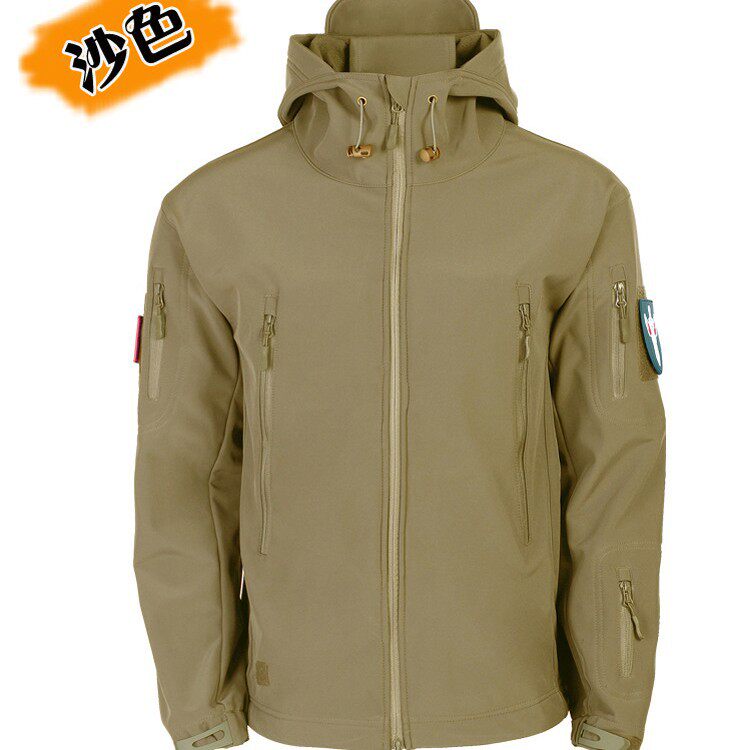 软壳冲锋衣外套三合一户外鲨鱼皮战术加绒加厚防风保暖特种兵