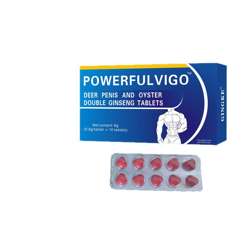 跨境英文男性成人男用口服现货批发人参黄精玛咖牡蛎鹿鞭压片糖果