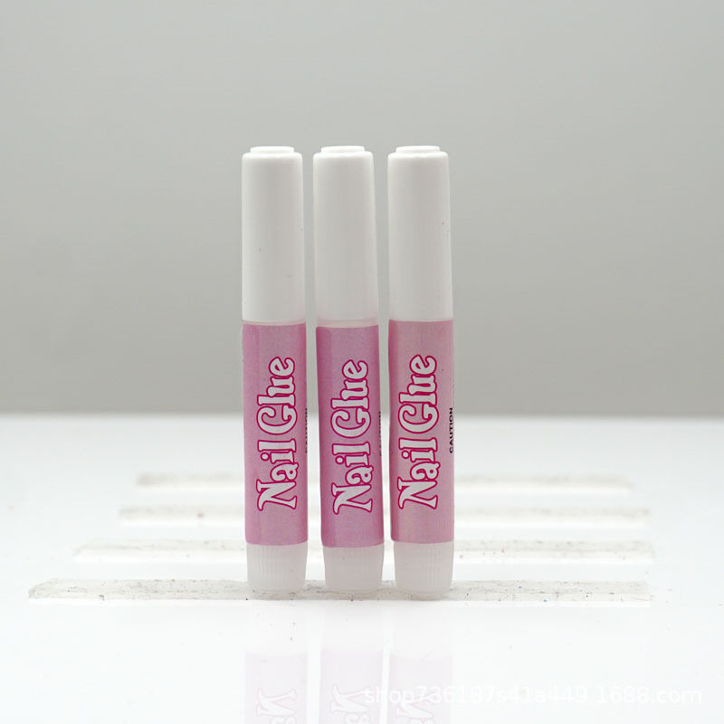 穿戴甲胶水美甲2g指甲胶小圆瓶装粘假指甲穿戴贴甲片胶水台湾粉胶