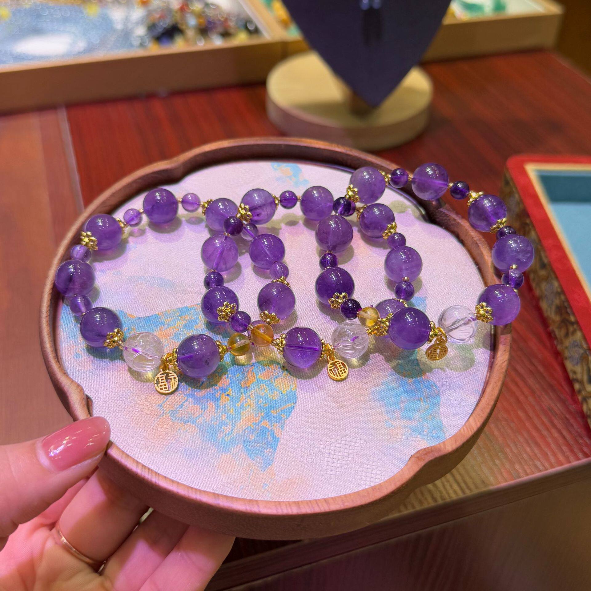 Single-Strand Amethyst Bracelet