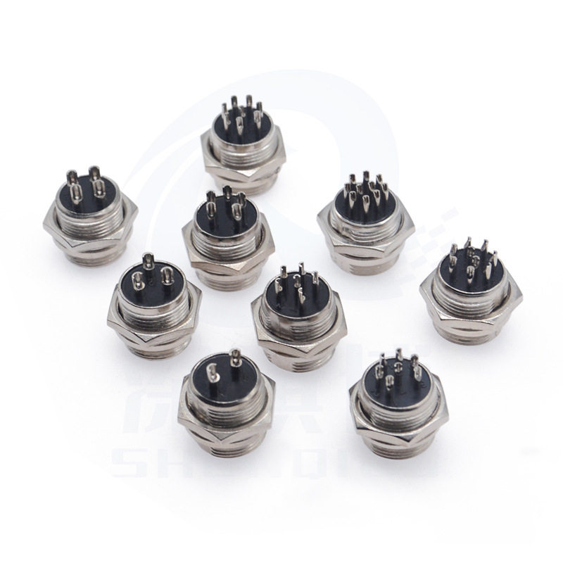 优质航空插头插座GX16-2/3/4/5/6/7/8/9/10公母头 六角固定式M16