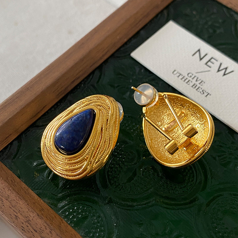 Vintage Lapis Lazuli Earrings