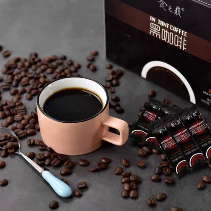 食之巅速溶咖啡40袋云南小粒黑咖啡美式研磨纯苦咖啡现货批发代发