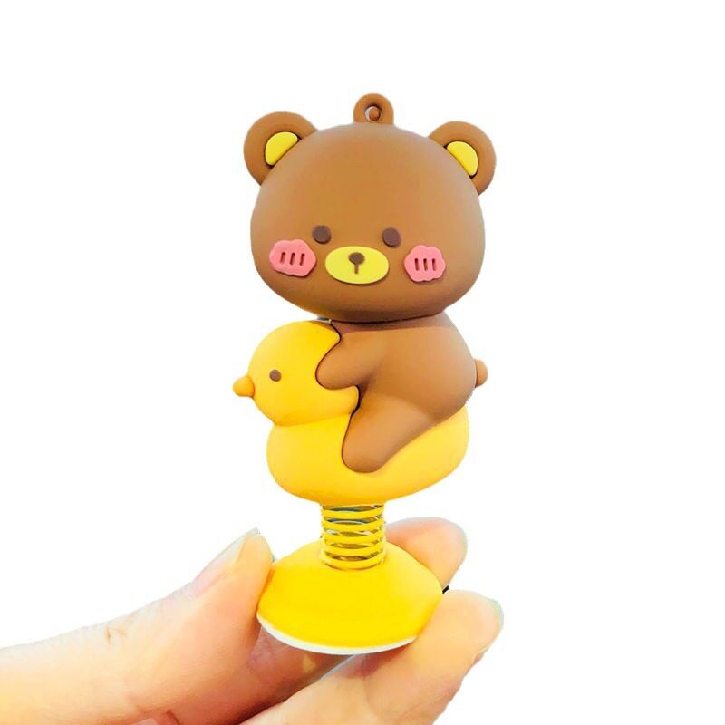 汽车摆件摇头公仔可爱动物摇摇乐车载弹簧内饰网红车内装饰用品女