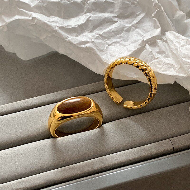 Vintage Minimalist Tiger's Eye Ring