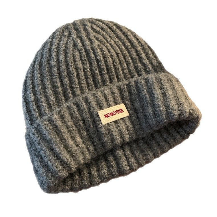 冬季针织毛线帽女秋冬天加厚大头围百搭帽子显脸小保暖护耳包头帽