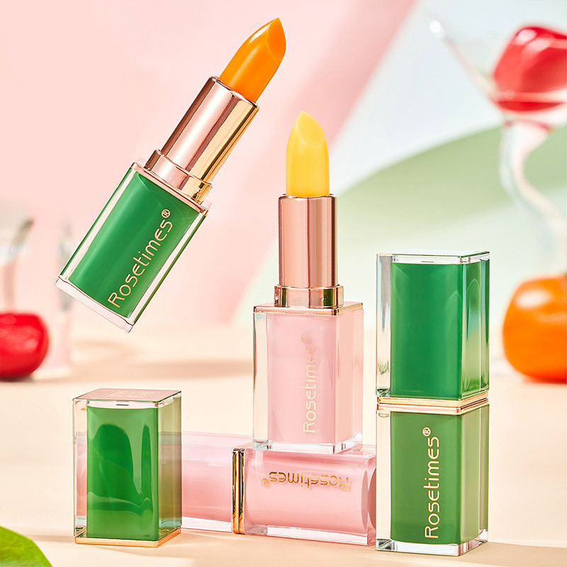 Rosetimes胡萝卜素温感变色润唇膏 红樱桃真爱之吻温感变色口红