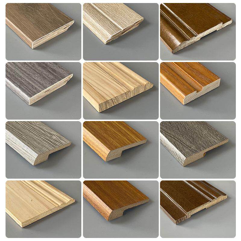 厂家批发实木踢脚线白色平板地角线地脚线80mm12cm10cm贴皮线条