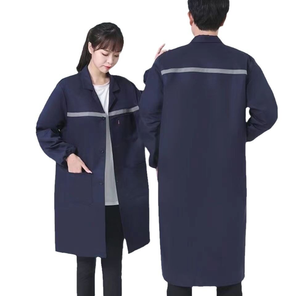 罩衣工作服长袖大褂工装耐磨耐脏印字定制防尘搬运劳保长大褂工装