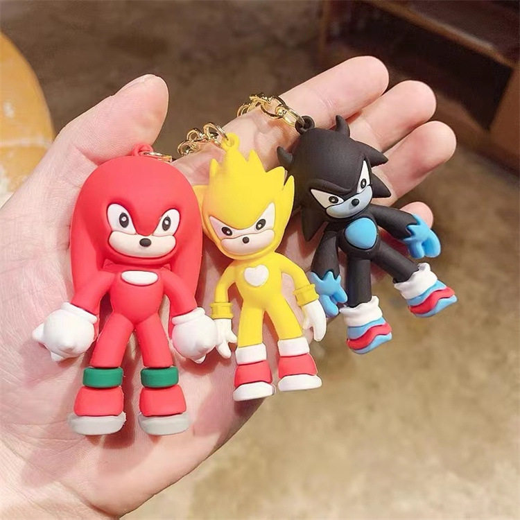 超音鼠索尼克钥匙链卡通公仔Sonic钥匙挂件可爱小饰品汽车钥匙扣