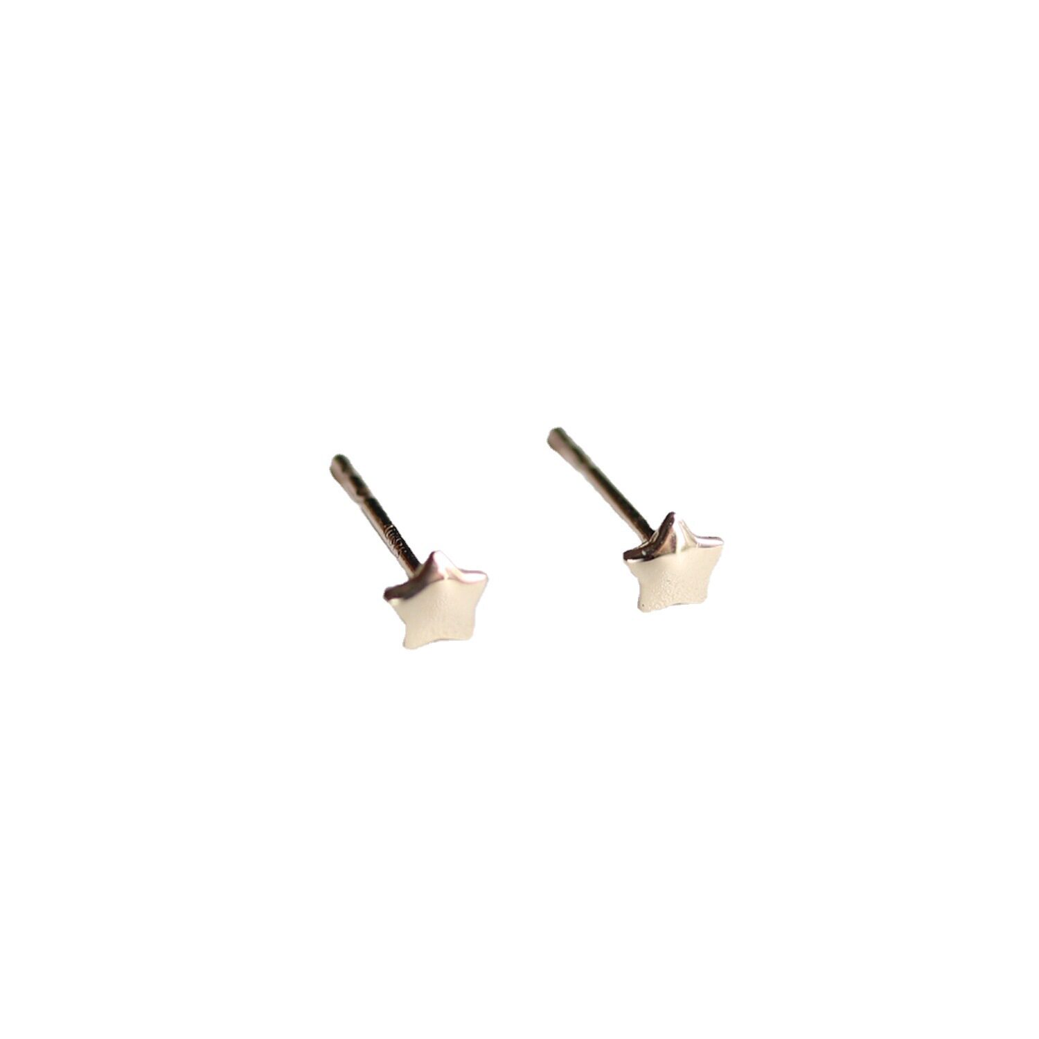9K gold mini star stud earrings