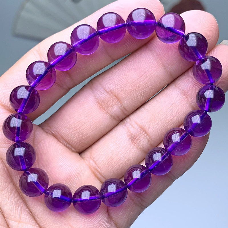 Natural Amethyst Bracelet Energy Stone Bracelet, Wealth Attracting, Luck Enhancing, Evil Repelling, Sleep Aid Crystal Jewelry