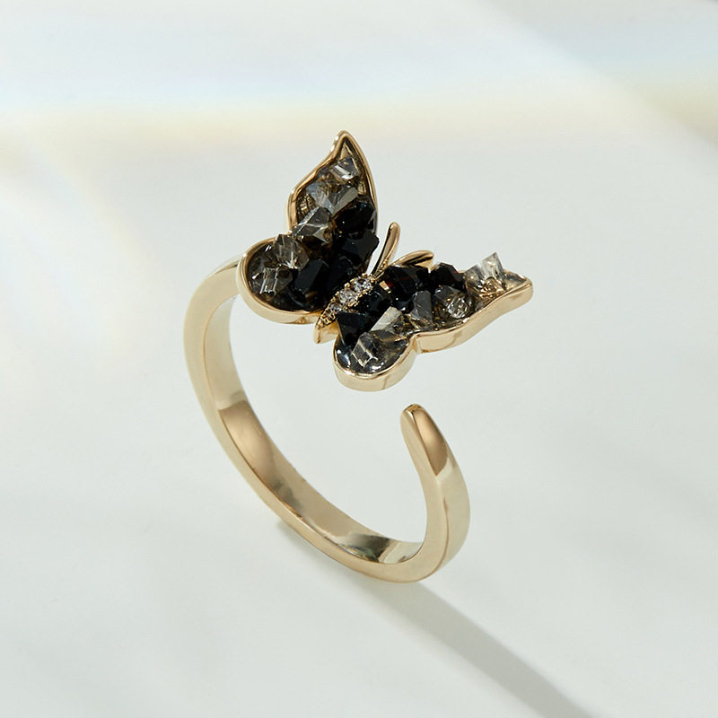 Black Butterfly Ring