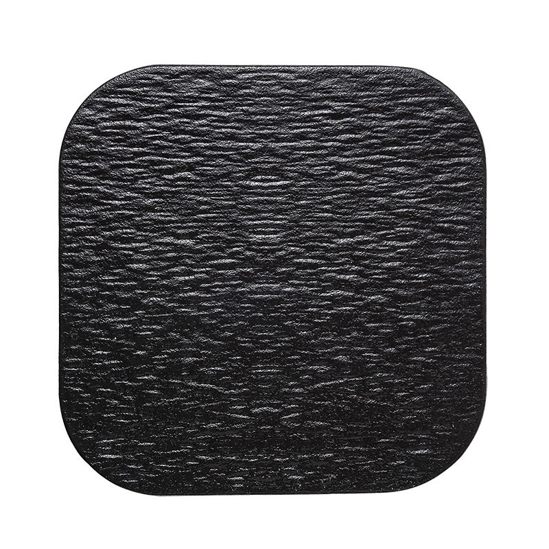 高颜值盘子石纹创意四方日式餐具菜碟家用白色陶瓷餐盘网红牛排盘