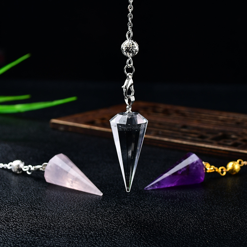 Natural Crystal Pendulum Pendant | Essential for Meditation Practice | Energy Purification Jewelry
