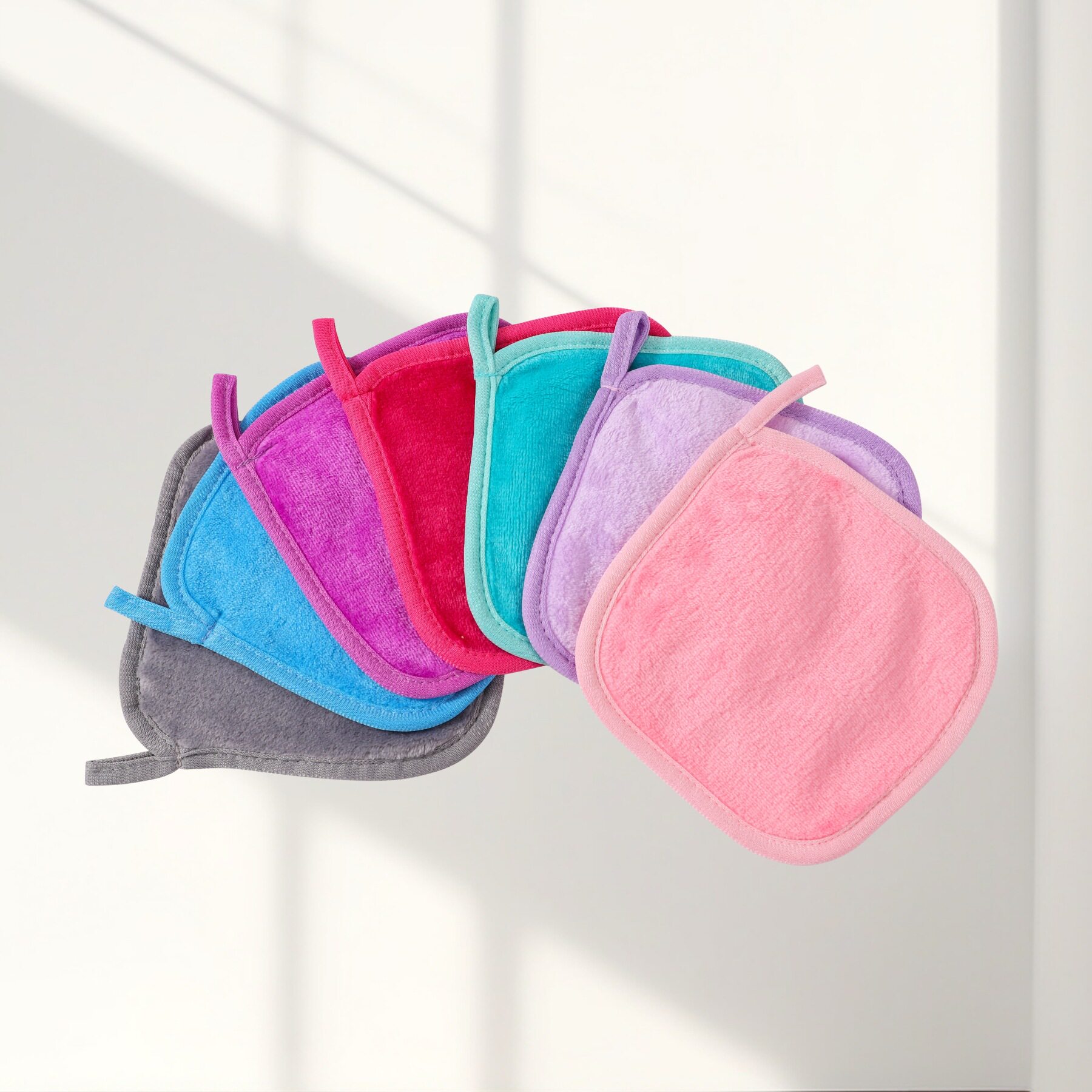 亚马逊懒人清水法兰绒卸妆毛巾厂家洁面七色加厚挂钩洗脸卸妆巾