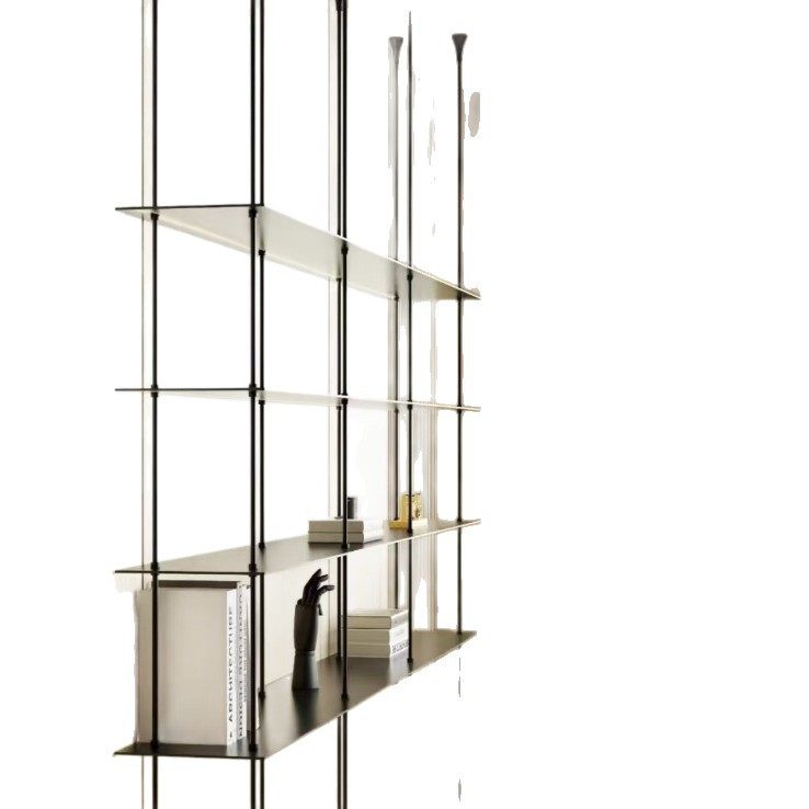 铝合金置物架展示柜多层书架铝板收纳架圆管吊架悬挂式落地式