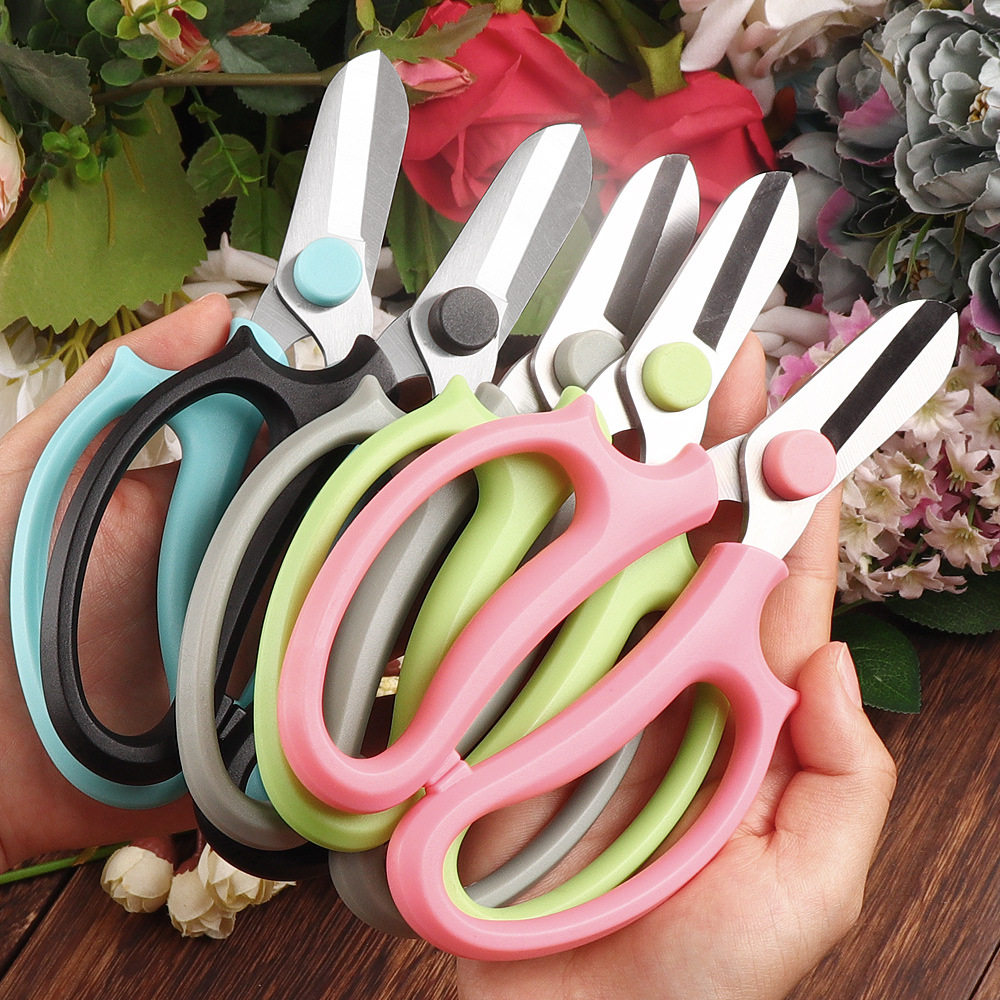 园艺花艺修枝剪宽头家用鲜花剪刀盆栽花枝花店专用修玫瑰花艺剪刀