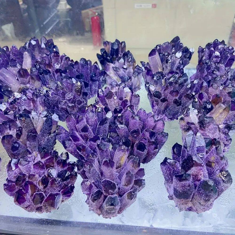 Aurora Throne — Natural Crystal Cluster Feng Shui Display