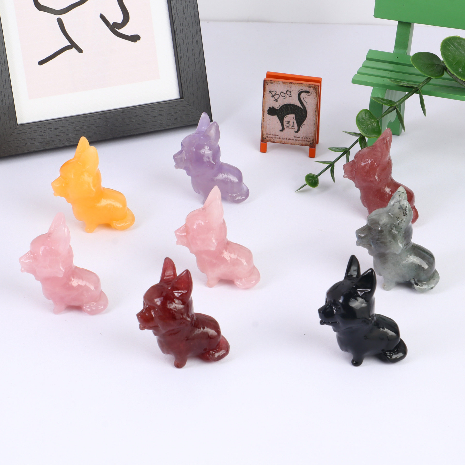 Blue Elf Tower — Natural Blue Crystal Hexagonal Energy Point