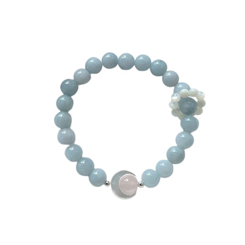 Natural Rose Quartz Aquamarine Cat's Eye Jewelry | Peach Blossom and Relationship Boosting Crystal Bracelet