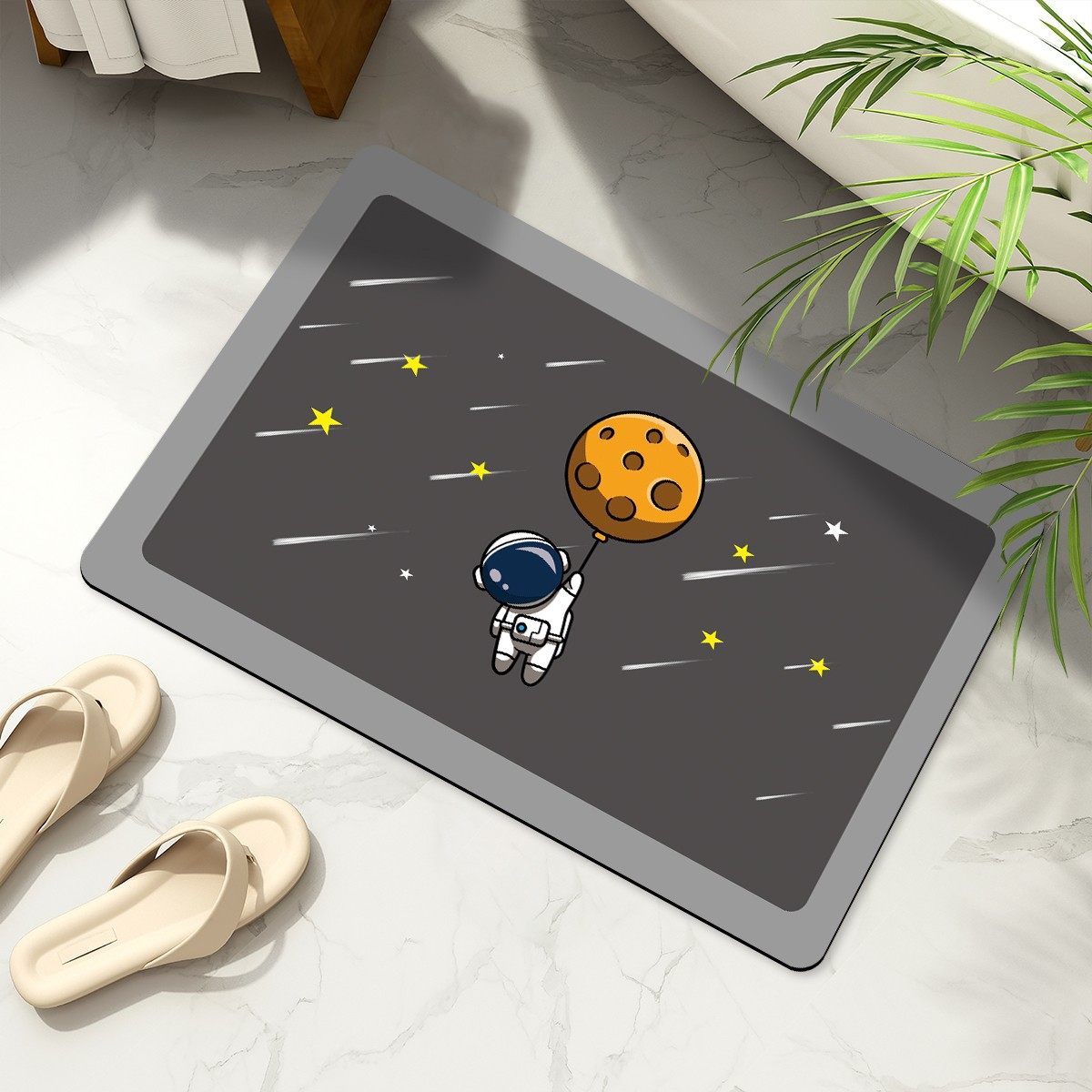 卫生间软地垫pvc垫浴室门口防滑垫硅藻土强吸水脚垫厕所速干地毯