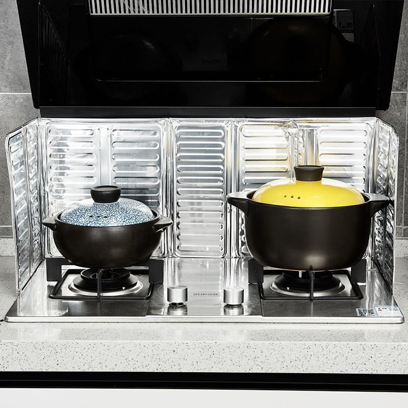 日本厨房挡油板隔油板铝箔炒菜防油溅挡板煤气灶台防油挡板隔热板