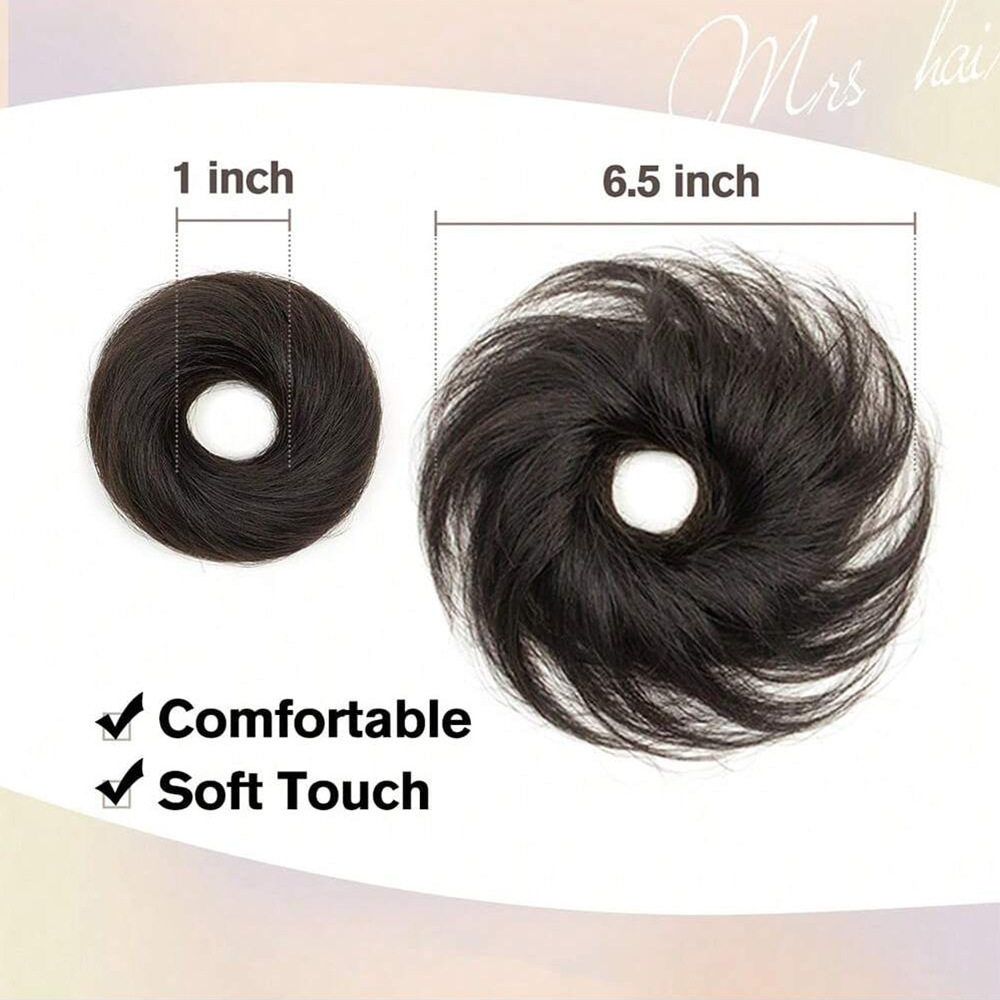 仿真发丸子头假发圈蓬松假发懒人发饰盘发神器头饰品逼真自然头花