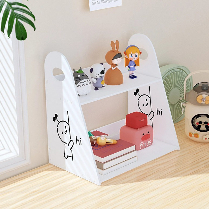 书架桌面收纳移动学生宿舍书桌置物架多层收纳架分层办公室增高架