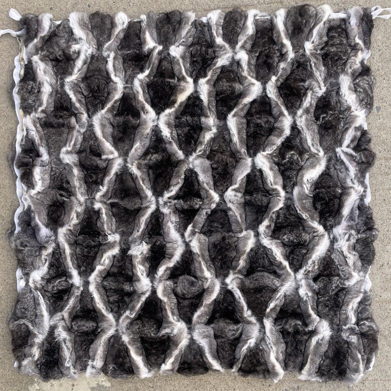 跨境水貂毛抱枕羊毛背枕貂绒48*48厘米家居饰品獭兔毛狐狸毛抱枕