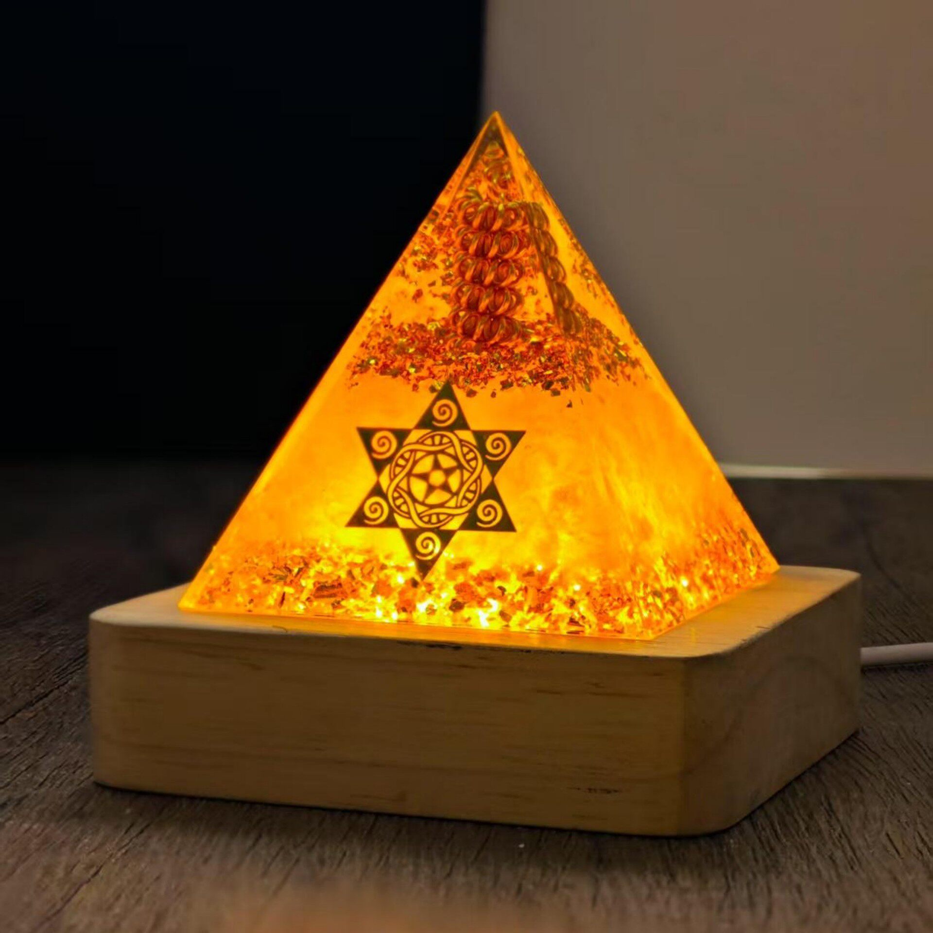 Golden Apex — Natural Citrine Pyramid Wealth Attractor