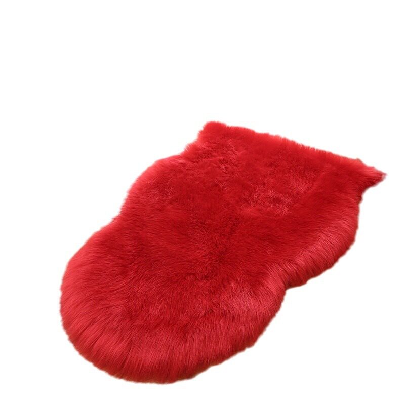 仿羊毛地毯不规则加厚装饰地垫茶几长毛绒客厅坐垫椅子垫毯跨境