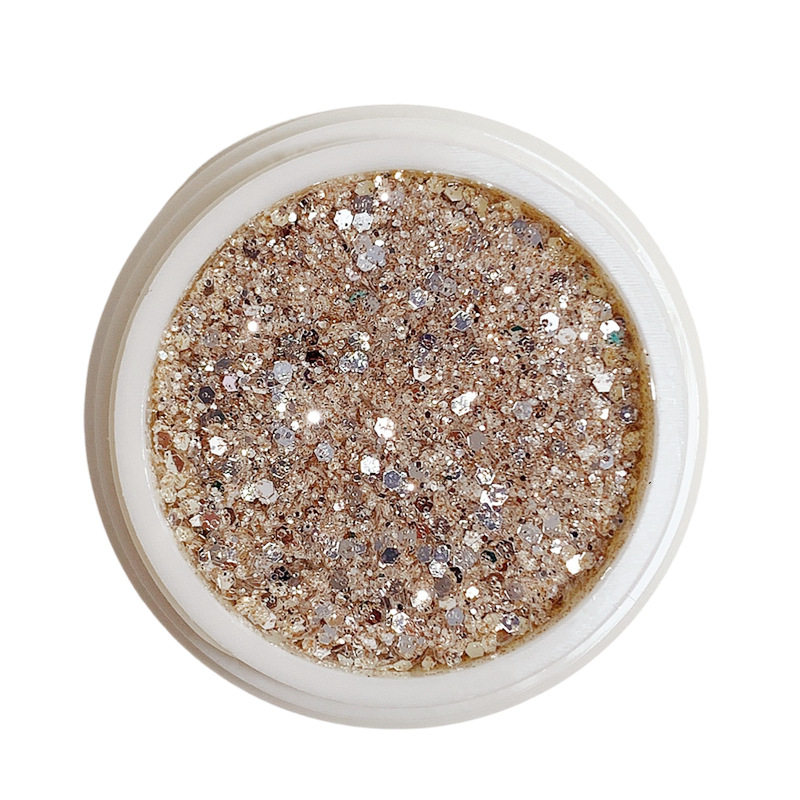 涩味晶钻粉美甲闪粉饰品香槟色细粉璀璨亮片粗细混指甲装饰网红款