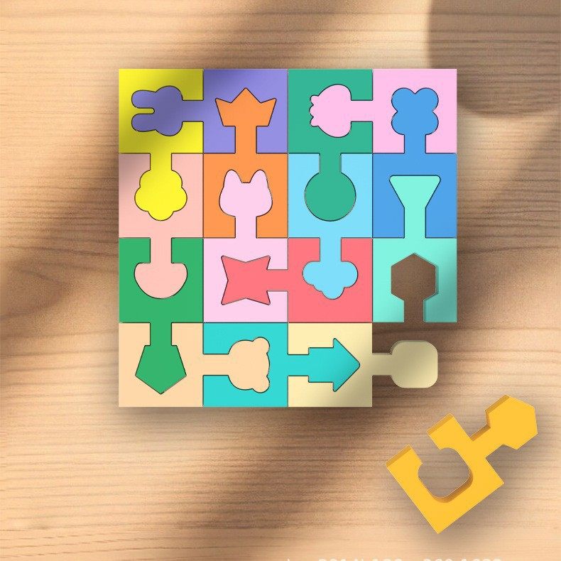 蒙氏几何形状配对积木手眼动作协调逻辑思维训练早教儿童益智玩具