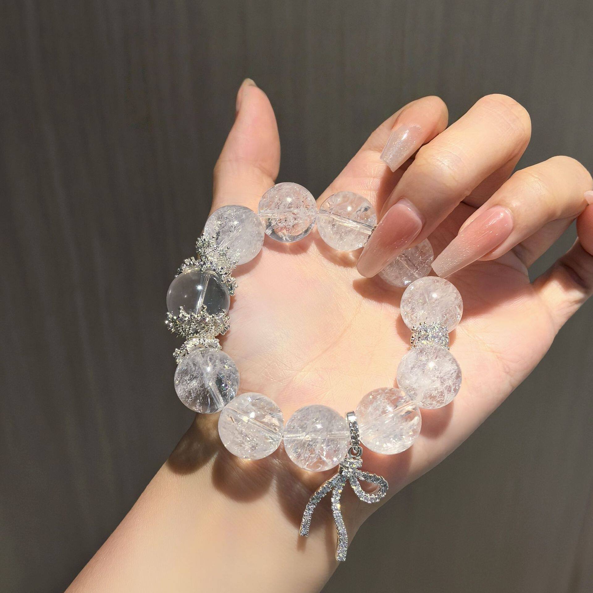 Designer Luxury Clear Quartz Bracelet