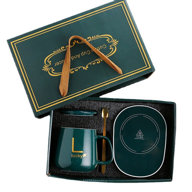 暖暖杯55度咖啡牛奶加热垫马克杯恒温杯礼盒装活动伴手礼定质礼品