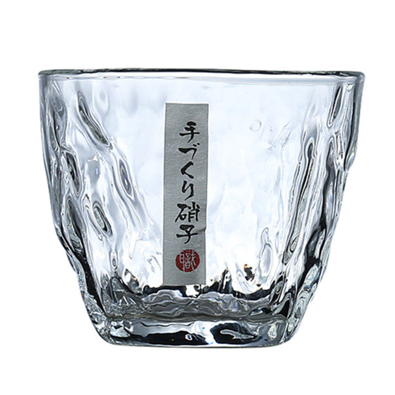 锤纹玻璃杯耐热日式威士忌酒杯日式ins风简约玻璃杯子夏天喝水杯