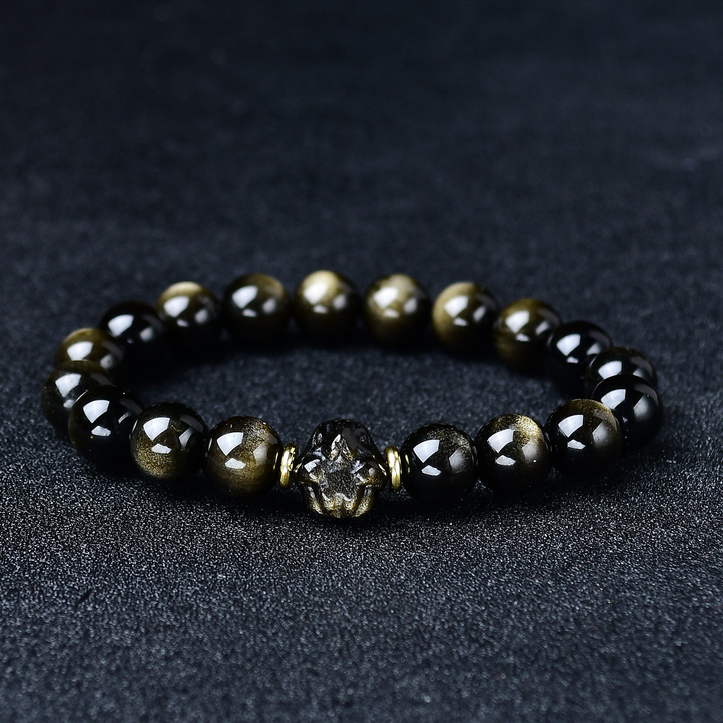 Gold Obsidian Bracelet