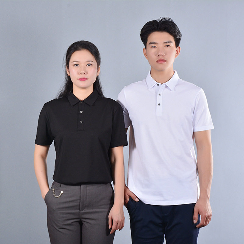 冰氧酷丝polo衫短袖男女翻领t恤印刺绣logo团体工作班服定制冰感