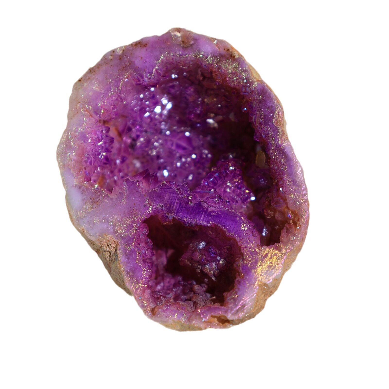 Amethyst Secret — Electroplated Amethyst Geode Display