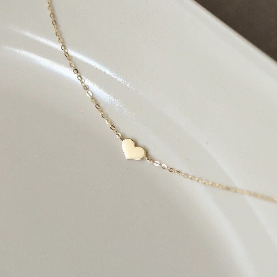 14K gold plate heart-shaped bracelet