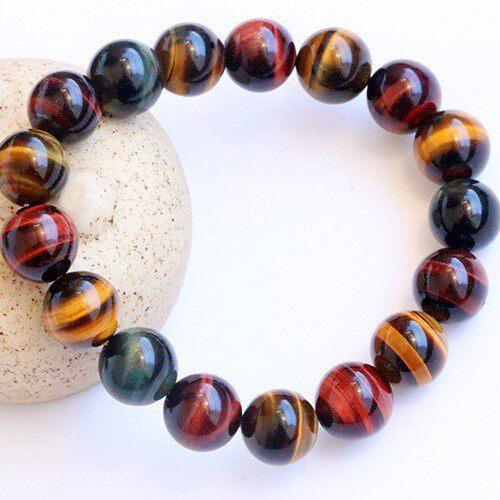 Cat's Eye Round Bead Tiger's Eye Bracelet