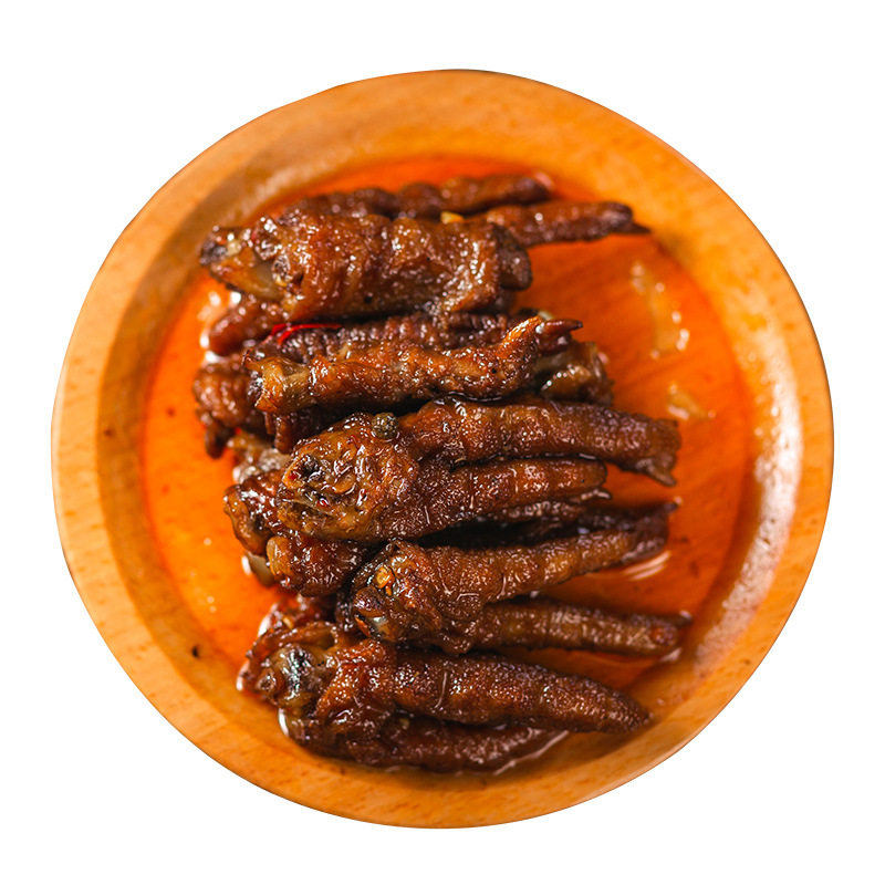 糯娃辣虎皮凤爪充饥夜宵即食解馋卤味鸡爪小零食饱腹网红休闲食品