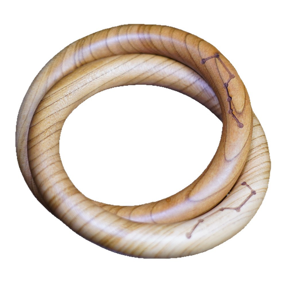 Thunderstruck Peach Wood Yin-Yang Bracelet, Wards Off Evil and Brings Good Fortune, Natural Peach Wood Bracelet