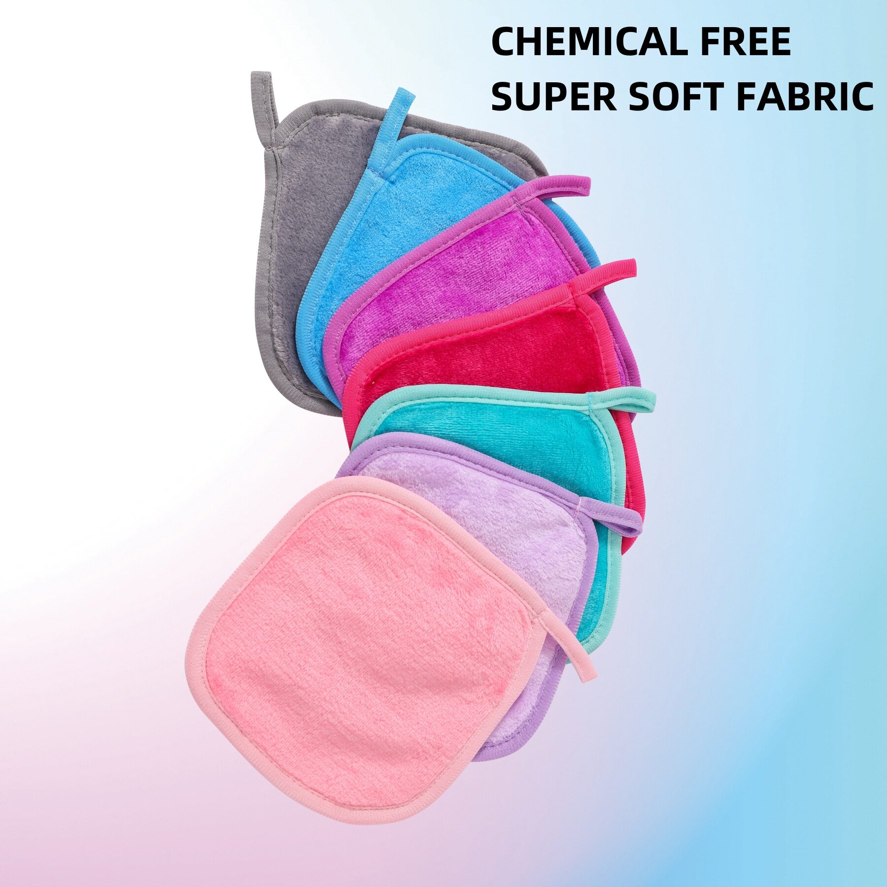 Amazon Lazy Person's clear water flannel makeup remover towel manufacturer's seven-color thickened hook face wash and makeup remover towel