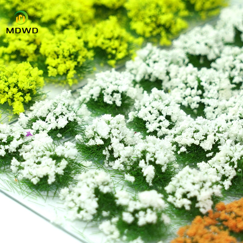 28颗花蔟植被情景地台材料 仿真草丛花瓣模型diy手工情景制作