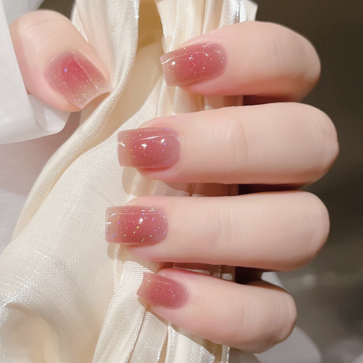 20指半固化凝胶uv半烤美甲贴指甲贴片照灯变硬简约